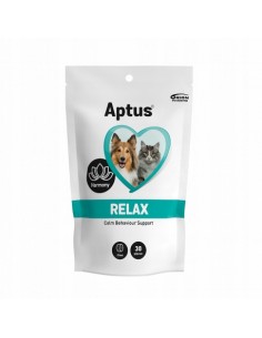 Aptus Relax stres lęk uspakajające zmiany 30 kęsów pies kot