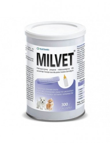 Milvet 300 g - mleko zastępcze dla szczeniąt kociąt - Eurowet