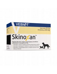 Vebiot Skinoxan 60 tabletek - pies kot - skóra i sierść