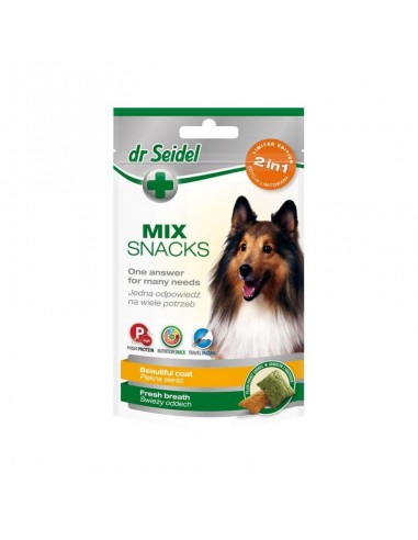 Smakołyki MIX 2w1 dla psów na piękną sierść i...
