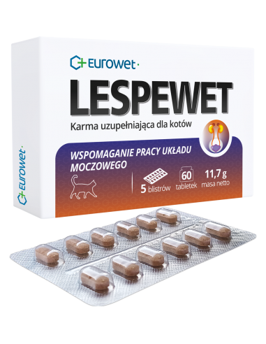 Lespewet 60 tabl dla kotów blister - Eurowet