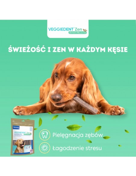 VEGGIEDENT ZEN S (5-10 kg) 15 gryzaków dentystycznych + ŁAGODZENIE STRESU