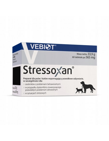 Vebiot Stressoxan 60 tabletek - uspokojenie pies kot