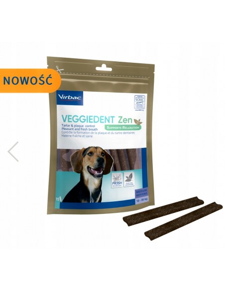 VEGGIEDENT ZEN M (10-30 kg) 15 gryzaków dentystycznych + ŁAGODZENIE STRESU
