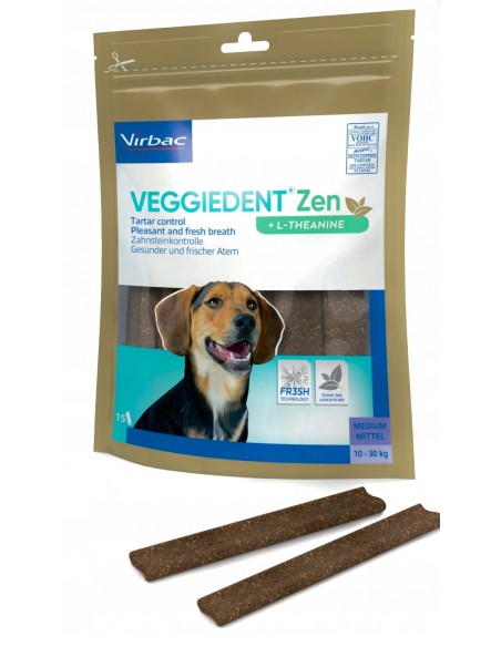 VEGGIEDENT ZEN M (10-30 kg) 15 gryzaków dentystycznych + ŁAGODZENIE STRESU