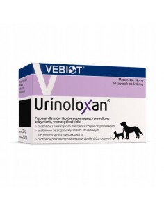 Vebiot Urinoloxan dla psów i kotów 60 tabletek drogi moczowe 2