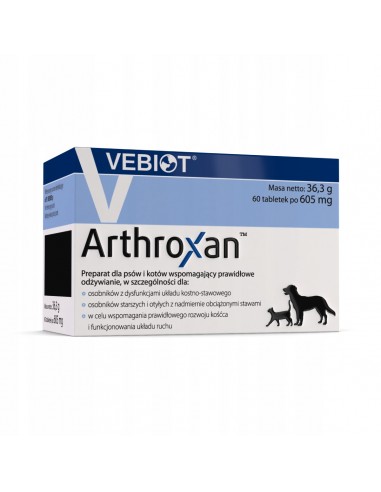 Vebiot Arthroxan Preparat Dla Psa i Kota Układ Kostny I Ruchowy 60 Tabletek