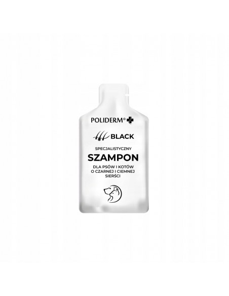 Szampon Poliderm Black dla kota, dla psa 15 ml