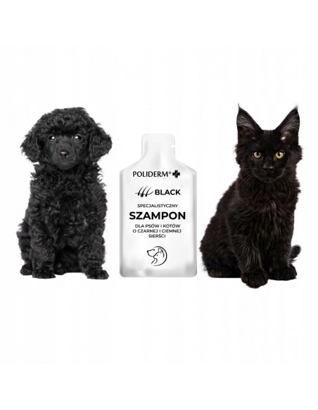 Szampon Poliderm Black dla kota, dla psa 15 ml