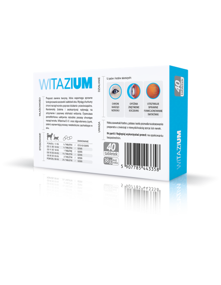 Witazium 40 tabl - wspomaganie wzroku dla psów i kotów - Eurowet
