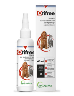 Otifree 60 ml - do pielęgnacji uszu - Vetoquinol
